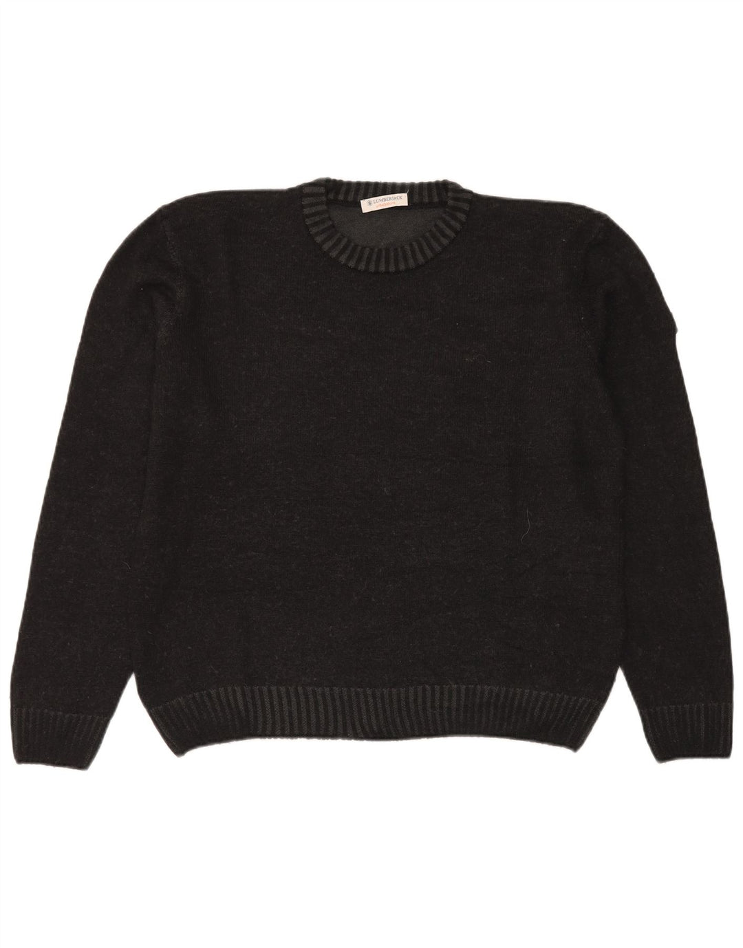 Męski sweter z okrągłym dekoltem LUMBERJACK 2XL Szary akryl