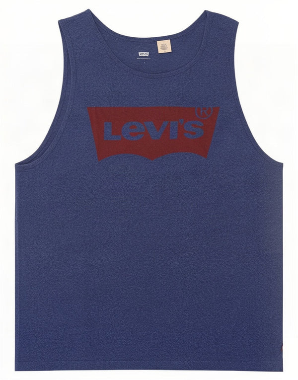Męska kamizelka z grafiką Levi's, duża, granatowa, bawełniana w cętki