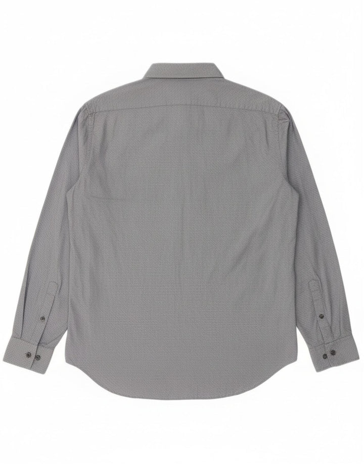 Męska koszula slim fit Calvin Klein, duża, granatowa, geometryczna