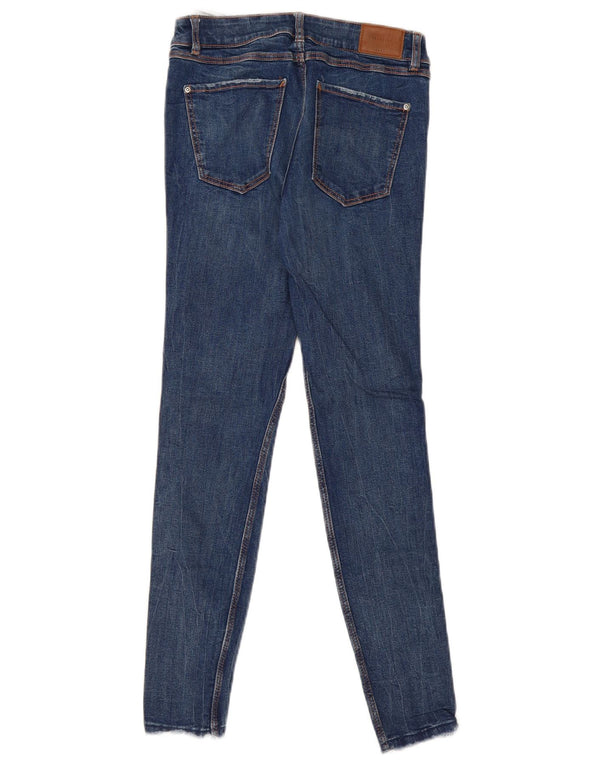 Damskie jeansy skinny Zara EU 38 Small W28 L27 Niebieskie bawełniane paski