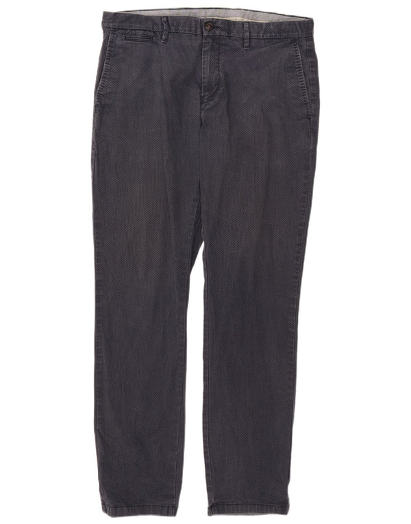 Męskie proste spodnie chino Tommy Hilfiger W36 L32 granatowe w cętki