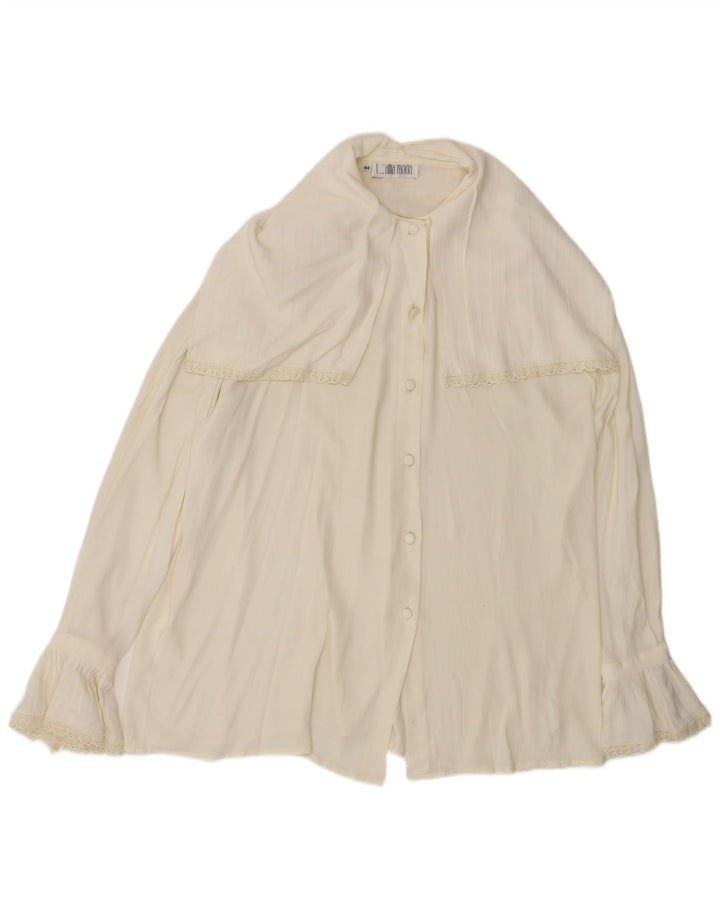 Damska bluzka koszulowa oversize L'altra Moda IT 44 Medium Off White Acetat