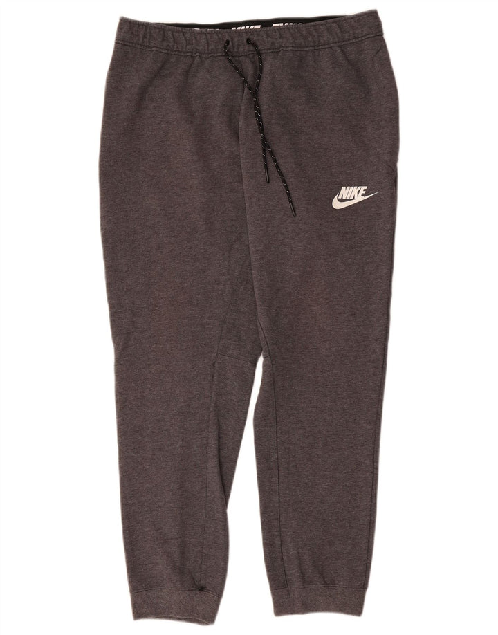 Męskie spodnie dresowe Nike, duże, szare, bawełniane