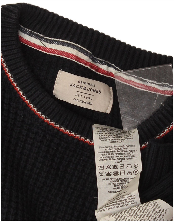 Męski sweter Jack & Jones z okrągłym dekoltem, średni granatowy akryl