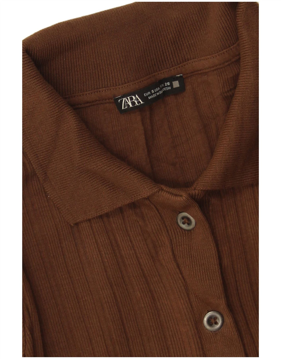 Sweter damski Zara Crop Cardigan UK 10 Small Brown