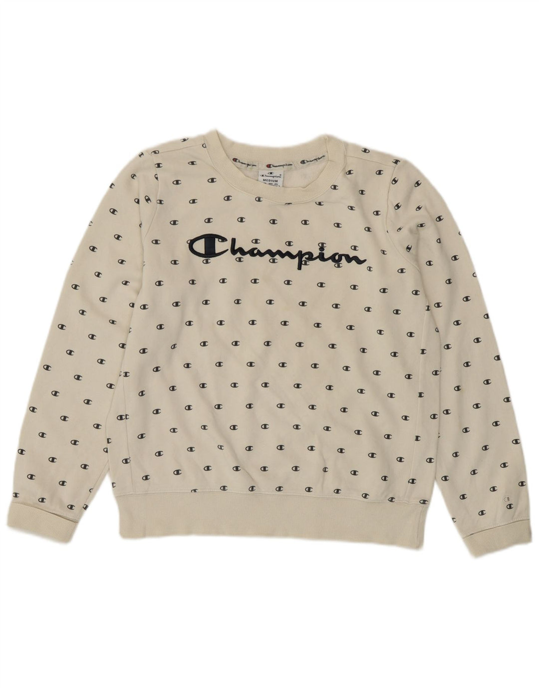 Damska bluza Champion Graphic Jumper UK 14 Średnia biel