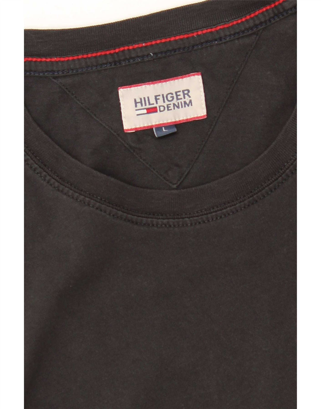 T-shirt damski Tommy Hilfiger Top UK 16, duży, czarny