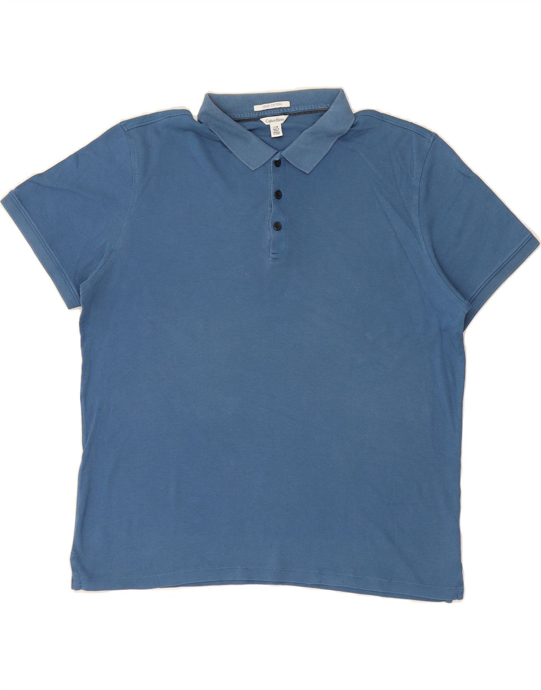 CALVIN KLEIN Mens Polo Shirt Large Blue Cotton Vintage Calvin Klein and Second-Hand Calvin Klein from Messina Hembry 