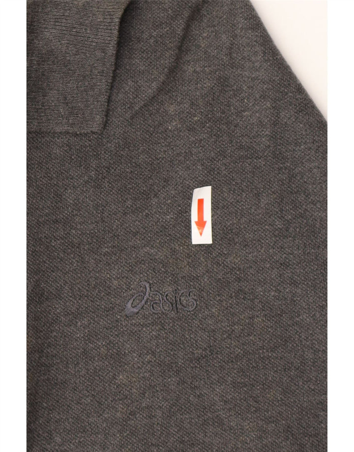 Męska koszulka polo ASICS, duża, szara, bawełniana