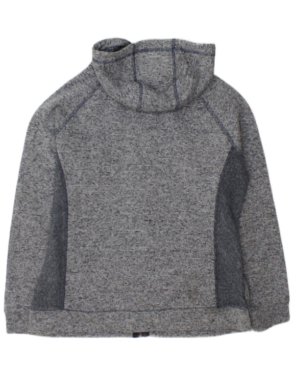 Weird Fish Womens Zip Hoodie Sweater UK 14 Large  Grey Flecked Polyester