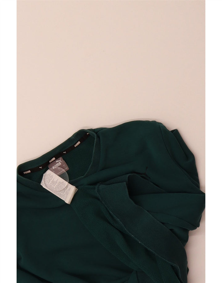 PUMA Mens Sweatshirt Jumper Large Green Cotton Vintage Puma and Second-Hand Puma from Messina Hembry 