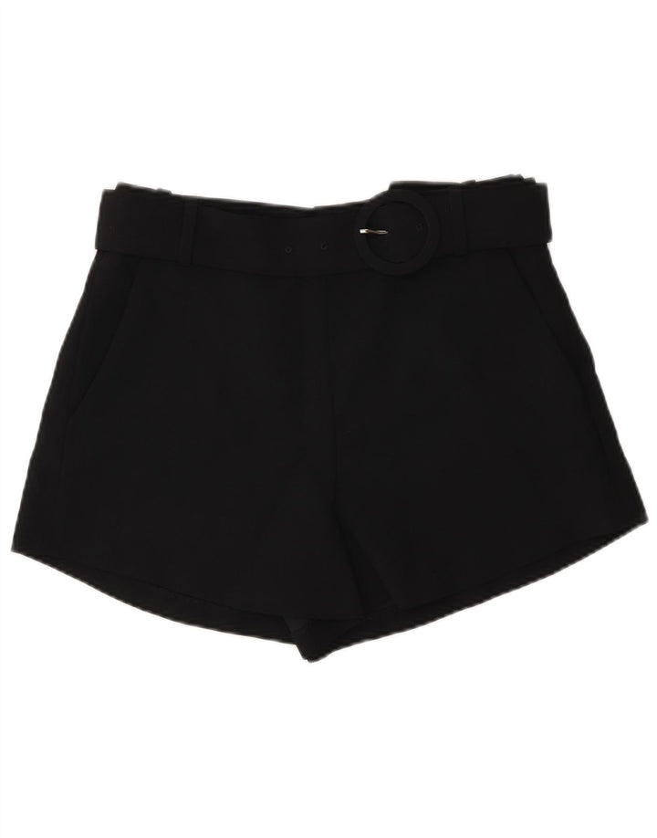 Damskie spodenki chino z wysokim stanem Zara, małe W26, czarny poliester
