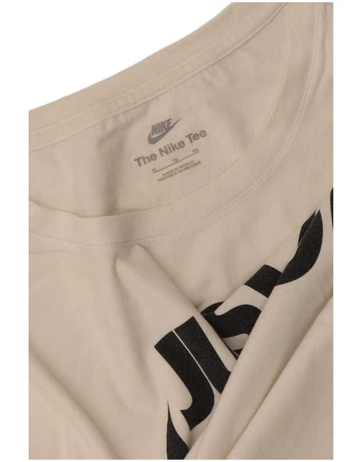 Męski T-shirt Nike z grafiką, XL, biały