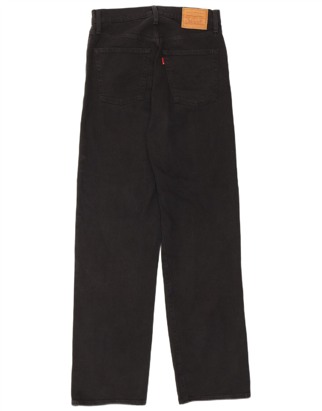 Damskie jeansy Levi's Ribcage Straight W27 L29 Czarne bawełniane