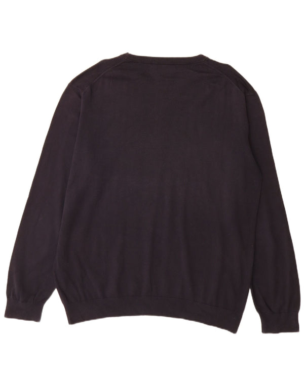Męski sweter Gant z dekoltem w łódkę, 2XL, granatowy, bawełniany