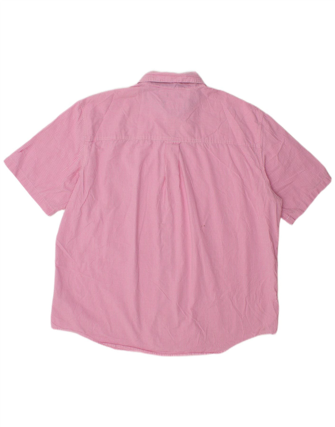 Męska koszula z krótkim rękawem Chaps 2XL, różowa bawełniana kratka