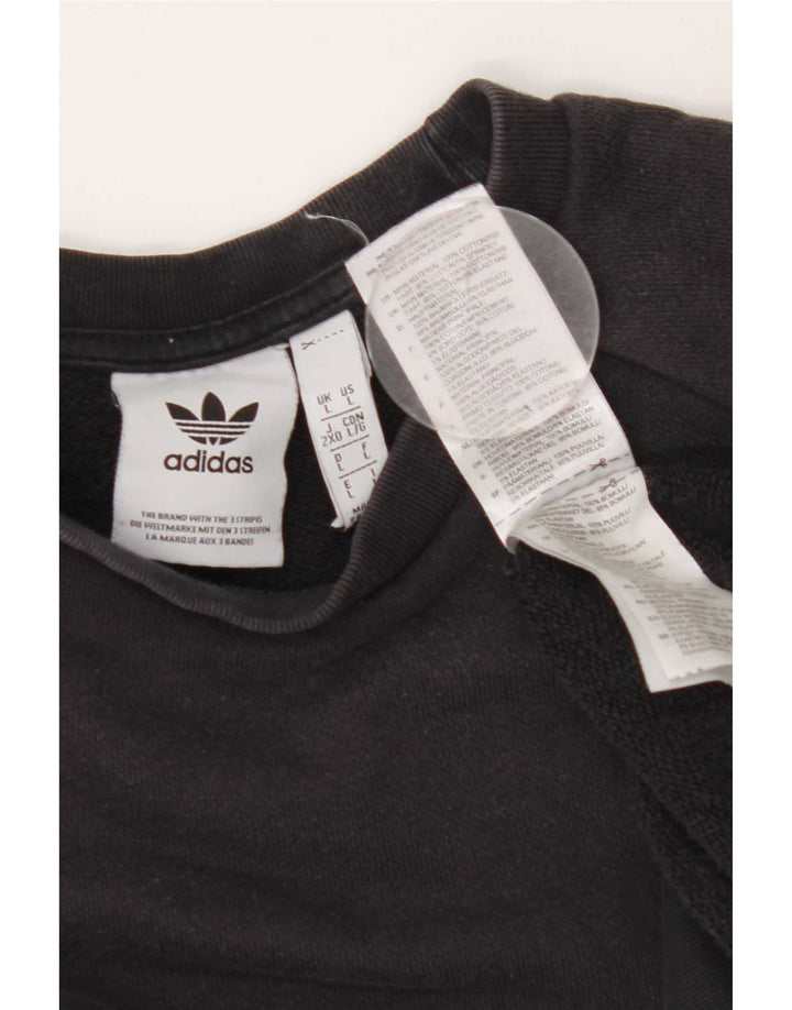 Bluza męska Adidas, duża, czarna, bawełniana