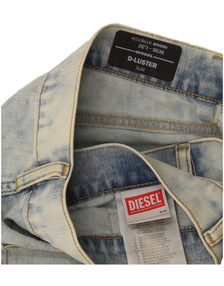 Męskie jeansy Diesel D-Luster Stretch W36 L32 Niebieska bawełna
