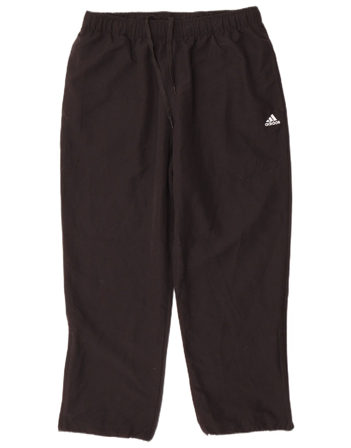 Męskie spodnie dresowe Adidas Climalite, duże, czarne, poliestrowe