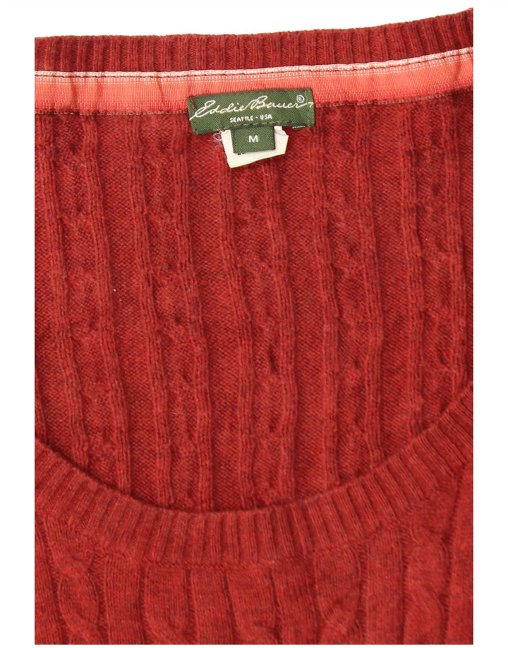 EDDIE BAUER Damski sweter z dekoltem w kształcie łódki, UK 12, średni czerwony