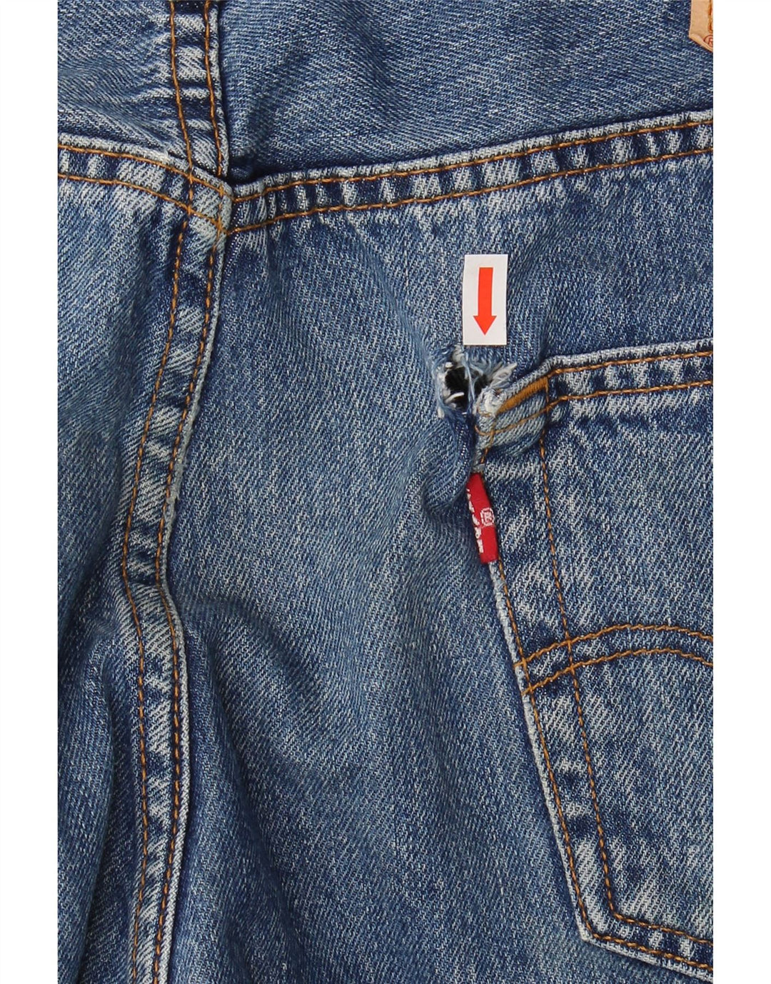 Męskie jeansy Levi's 501 Straight W36 L28 Niebieskie bawełniane