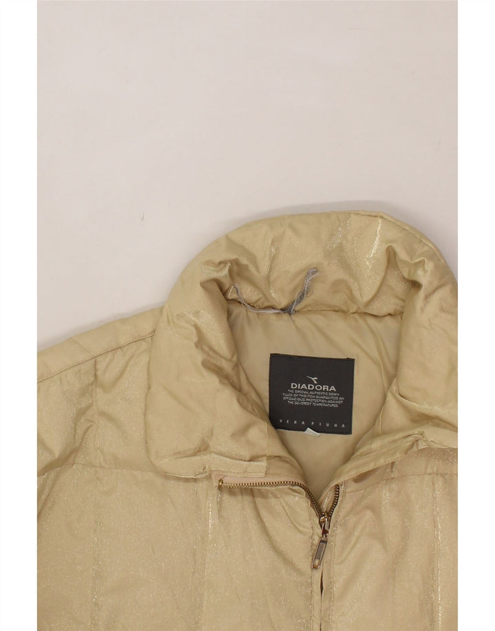 DIADORA Womens Padded Jacket UK 16 Large Beige Polyamide Vintage Diadora and Second-Hand Diadora from Messina Hembry 