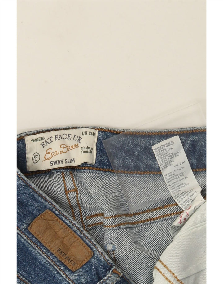 Damskie jeansy Fat Face Sway Slim UK 12 Medium W30 L29 Niebieska bawełna