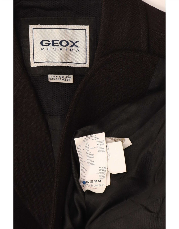 Męska marynarka Geox Respira z 3 guzikami, UK 42 XL, czarna wełna