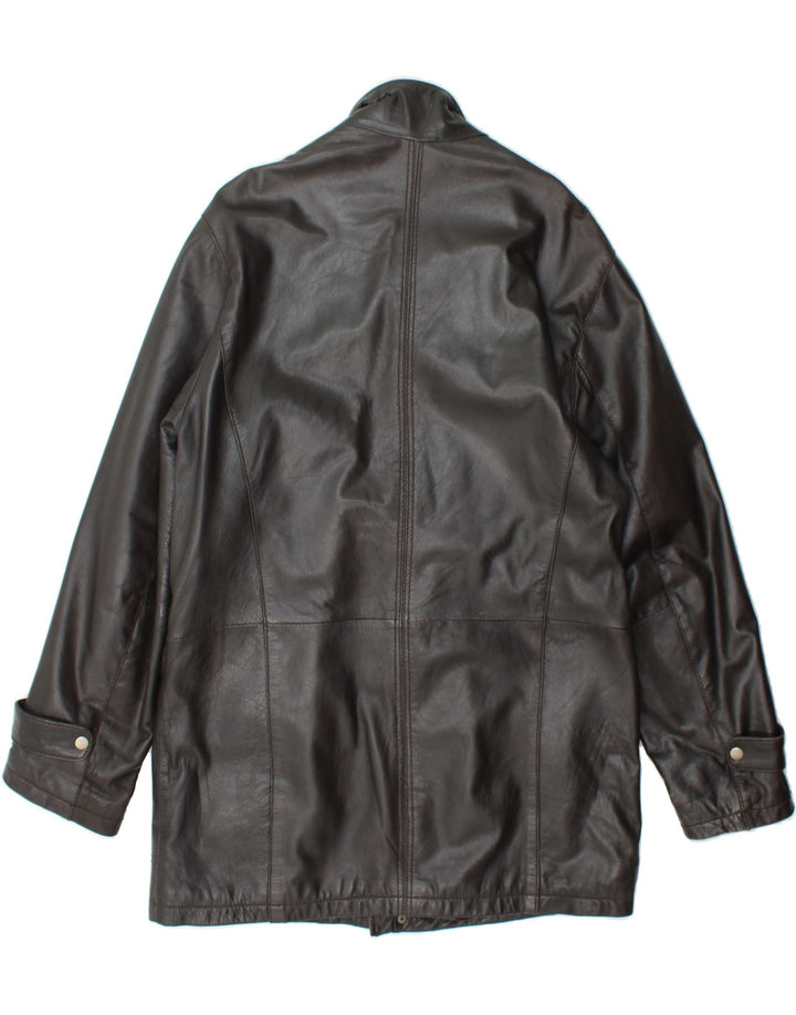 BARNEYS Mens Leather Jacket UK 38 Medium Brown Leather Vintage BARNEYS and Second-Hand BARNEYS from Messina Hembry 