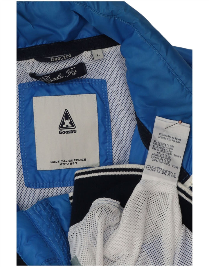 Męska kurtka przeciwdeszczowa z kapturem Gaastra o regularnym kroju UK 40, duży niebieski poliamid