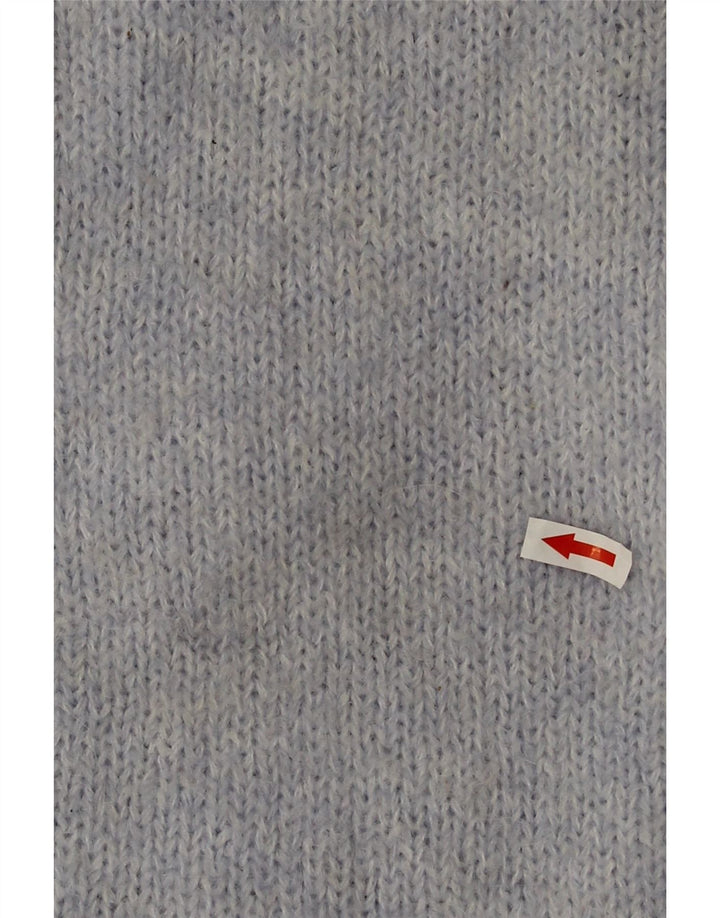 Damski sweter oversize z okrągłym dekoltem Zara UK 18 XL Niebieski poliester
