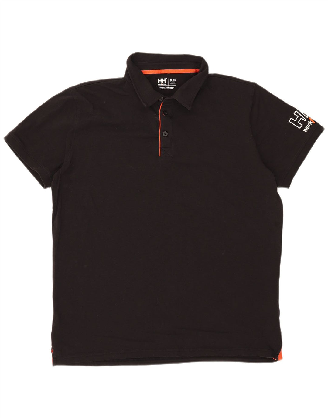 Męska koszulka polo Helly Hansen z grafiką 2XL, czarna bawełna