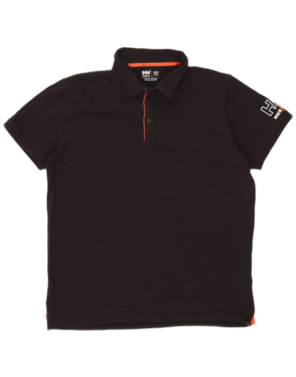 Męska koszulka polo Helly Hansen z grafiką 2XL, czarna bawełna