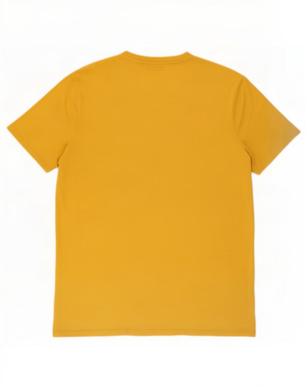 Męska koszulka z grafiką Guess, XL, żółta, bawełniana