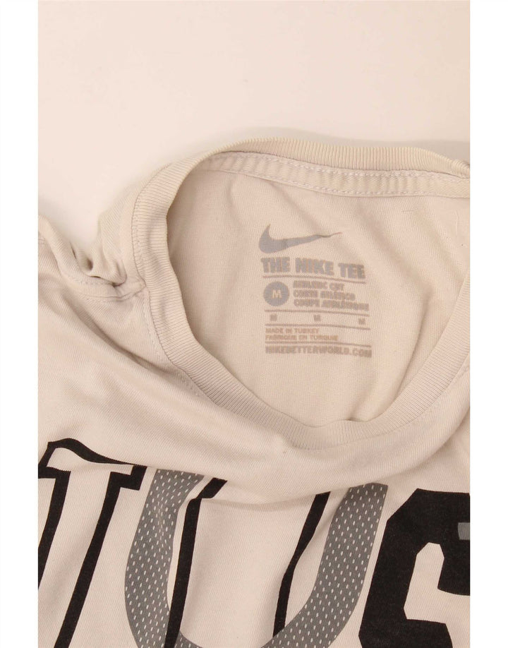 Męski T-shirt Nike o sportowym kroju z grafiką, średnioszary, bawełniany