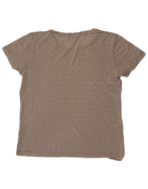 T-shirt damski Cos Top UK 14 Średnio szary, bawełniany w paski