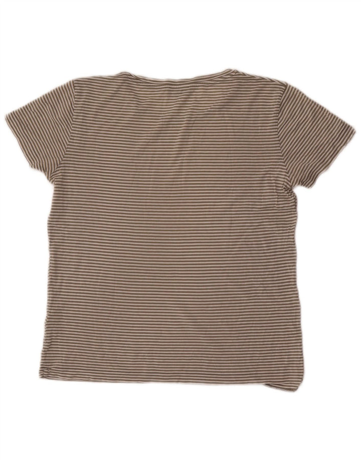 T-shirt damski Cos Top UK 14 Średnio szary, bawełniany w paski