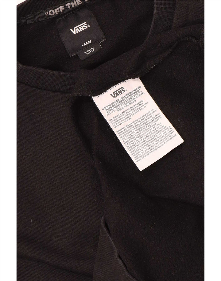Damska bluza z grafiką Vans, UK 16, duża, czarna, bawełniana