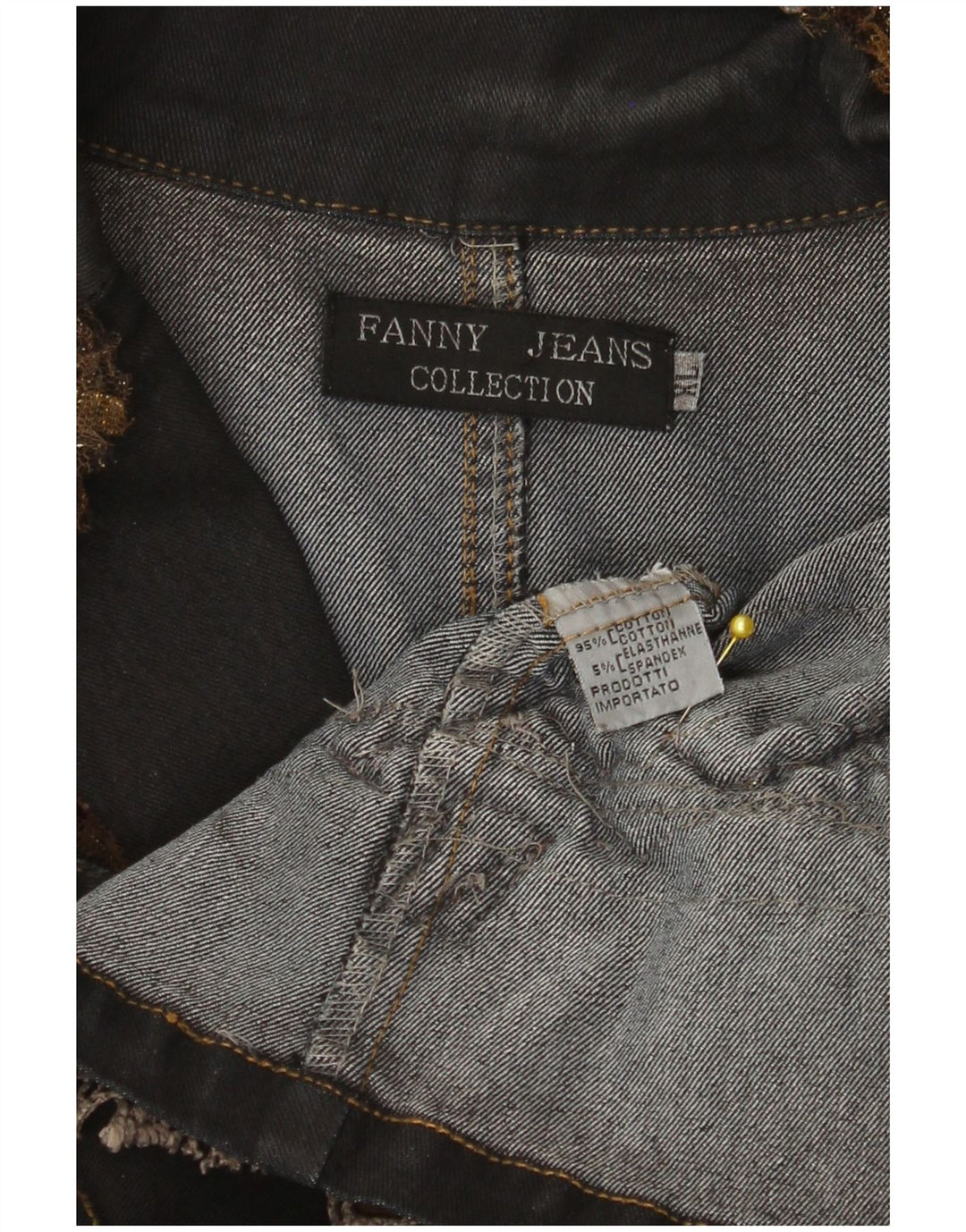 Vintage damska marynarka dżinsowa zapinana na 2 guziki UK 18 XL w kolorze czarnym