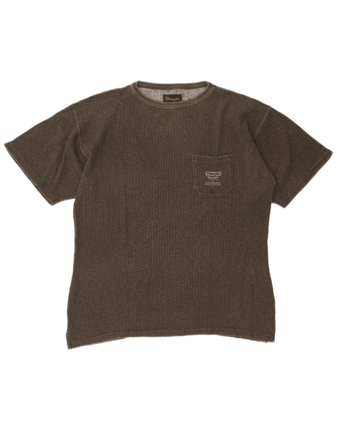 T-shirt męski Wrangler, duży, bawełniany khaki