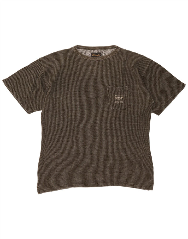 T-shirt męski Wrangler, duży, bawełniany khaki