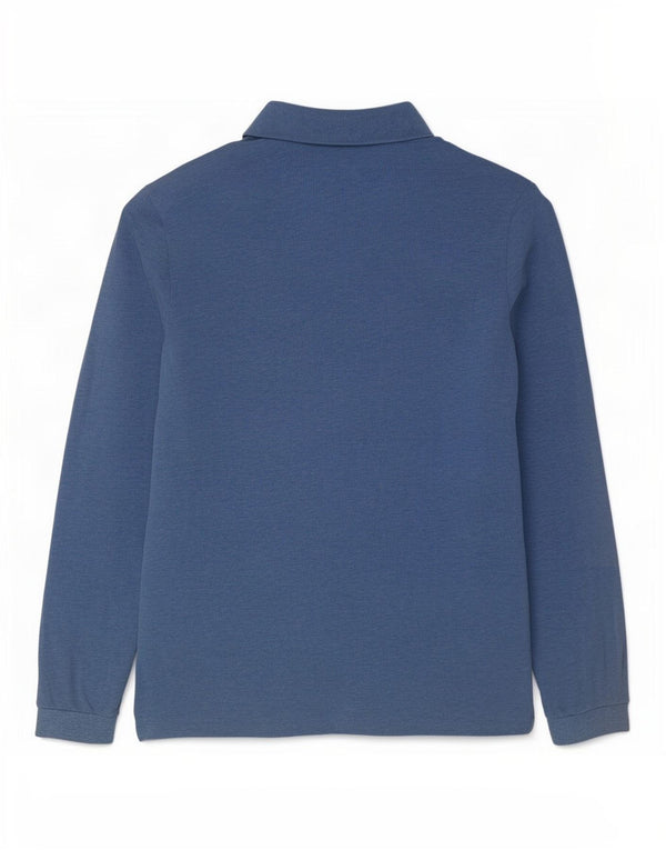 Męska koszulka polo Lacoste z długim rękawem i klasycznym krojem, rozmiar 6 XL, niebieska bawełna