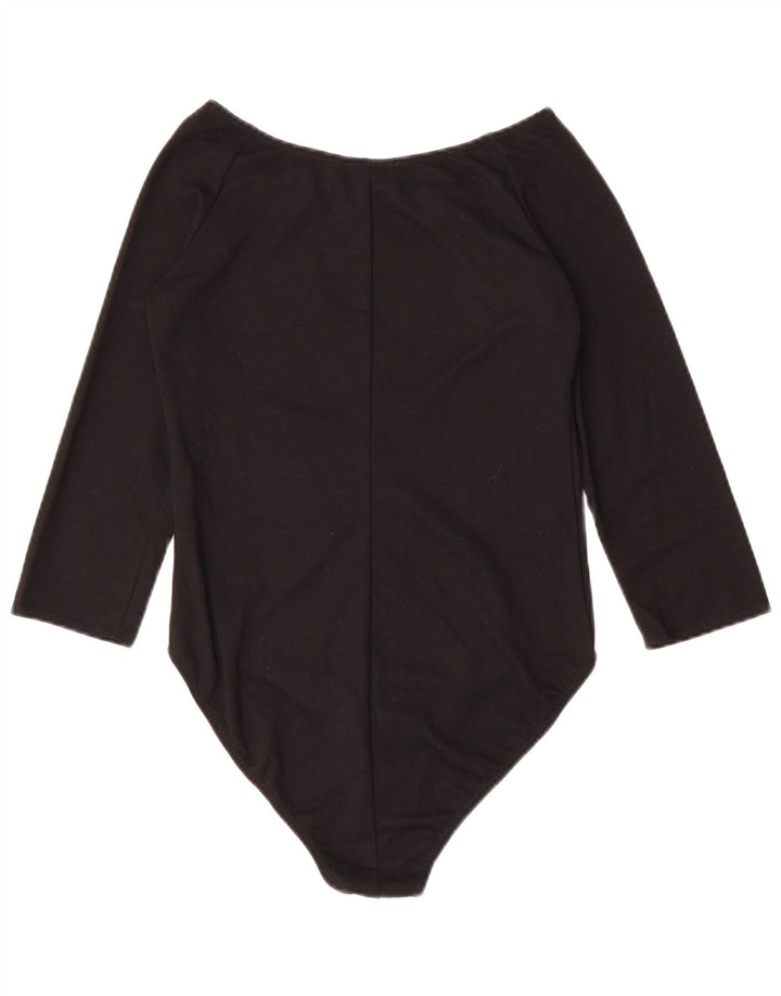 Damskie body z rękawem 3/4 Zara UK 12, średni czarny poliester