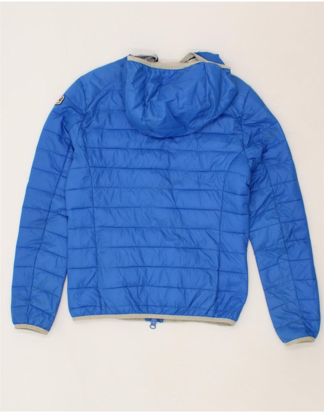 INVICTA Womens Hooded Padded Jacket UK 14 Large Blue Polyamide Vintage Invicta and Second-Hand Invicta from Messina Hembry 