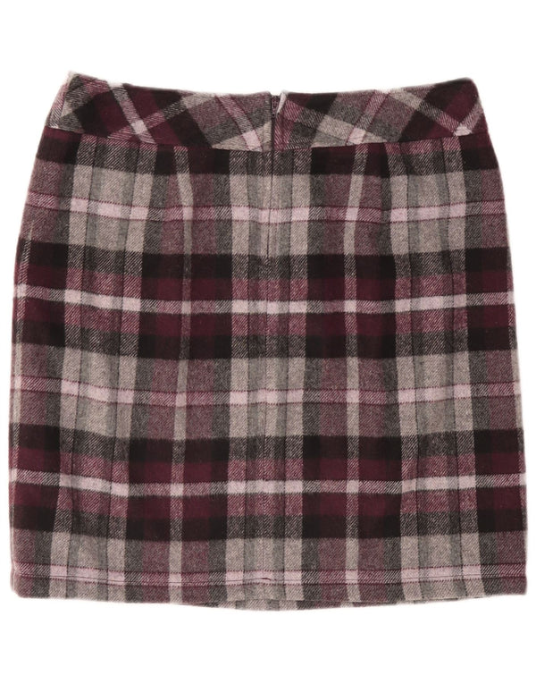 Spódnica damska STEILMANN UK 16 duża W38 w bordową kratkę