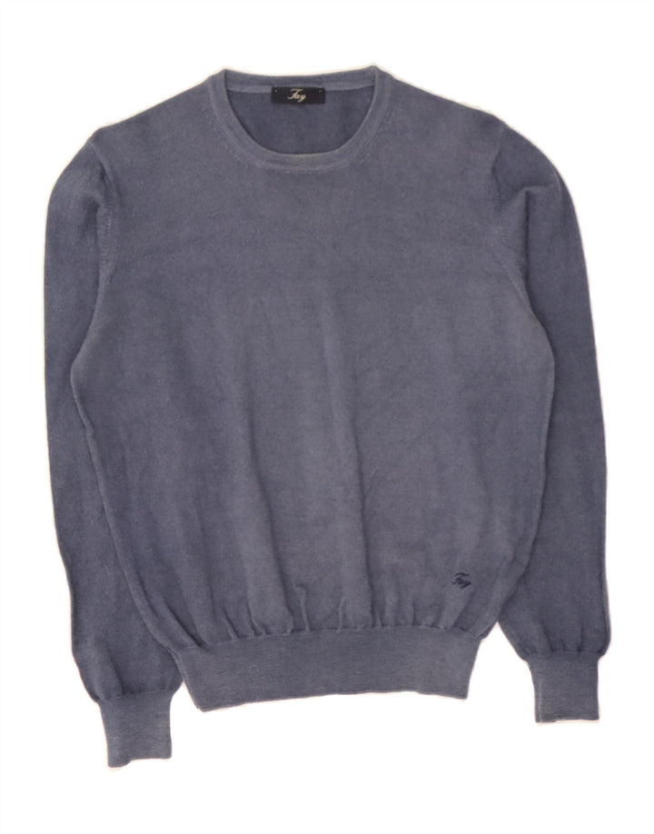FAY Womens Crew Neck Jumper Sweater IT 50 XL Navy Blue Vintage Fay and Second-Hand Fay from Messina Hembry 
