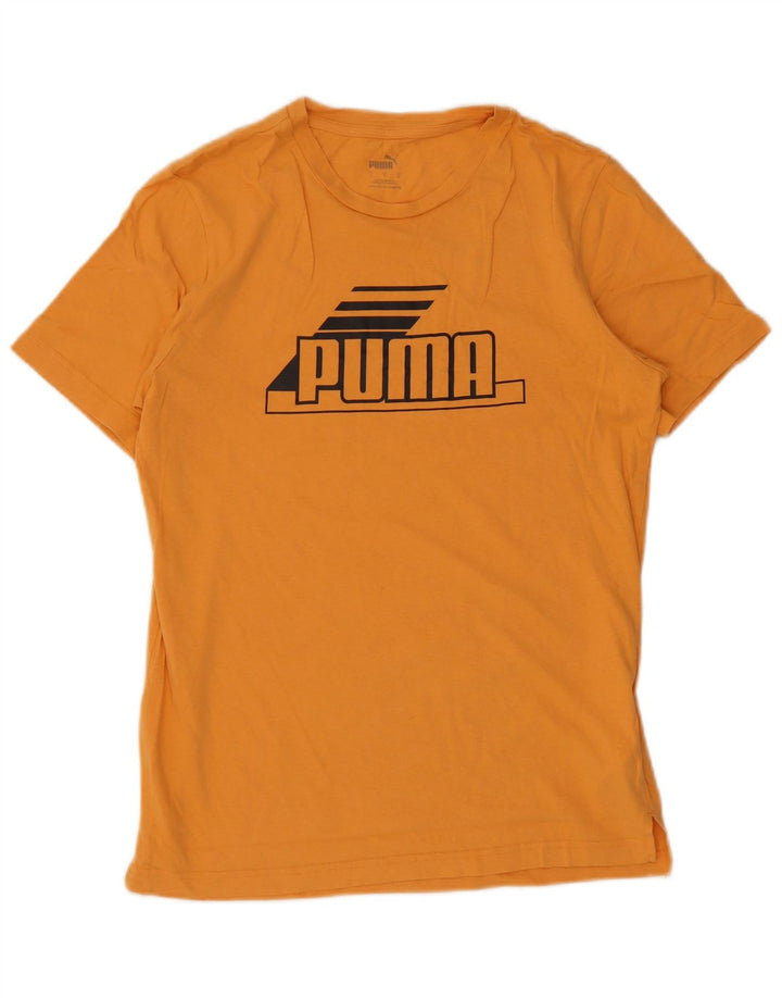 Męski T-shirt Puma z grafiką, mały, pomarańczowy, bawełniany