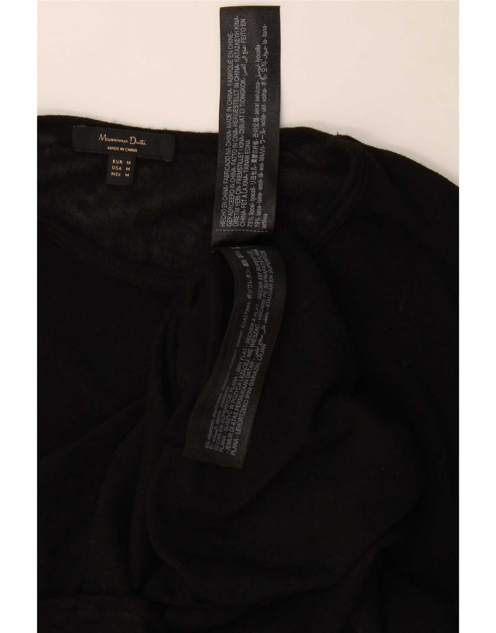 Sweter damski Massimo Dutti z dekoltem w łódkę UK 12, średni czarny