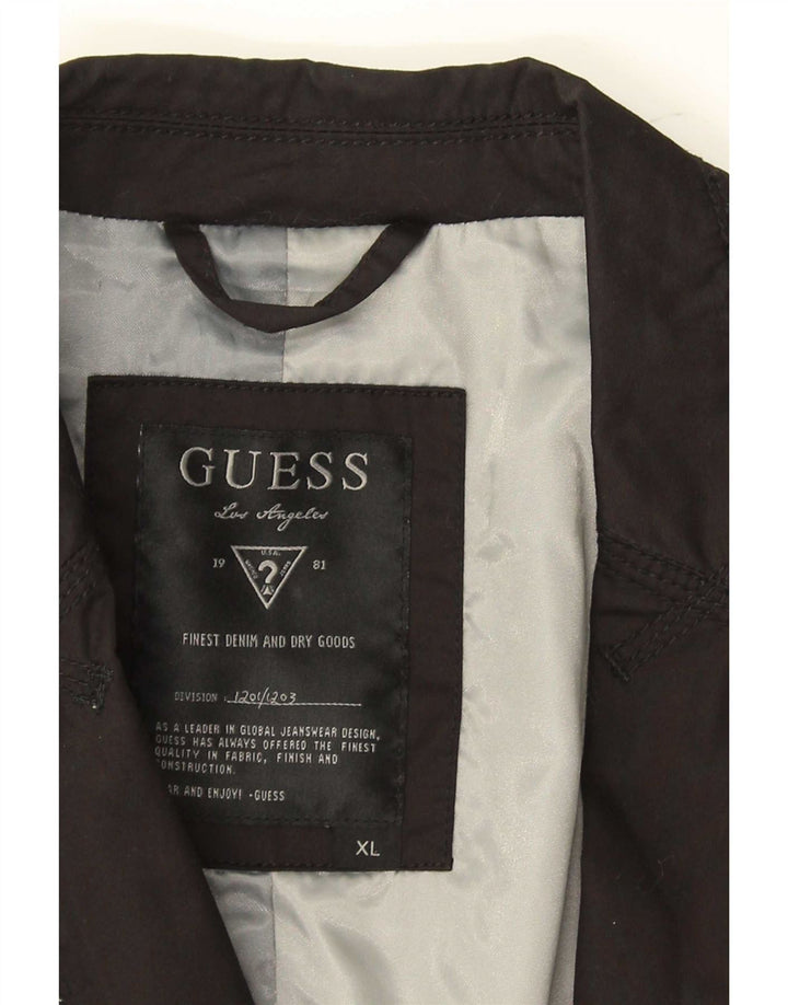 Męska marynarka zapinana na 1 guzik Guess, UK 42 XL, czarna bawełna