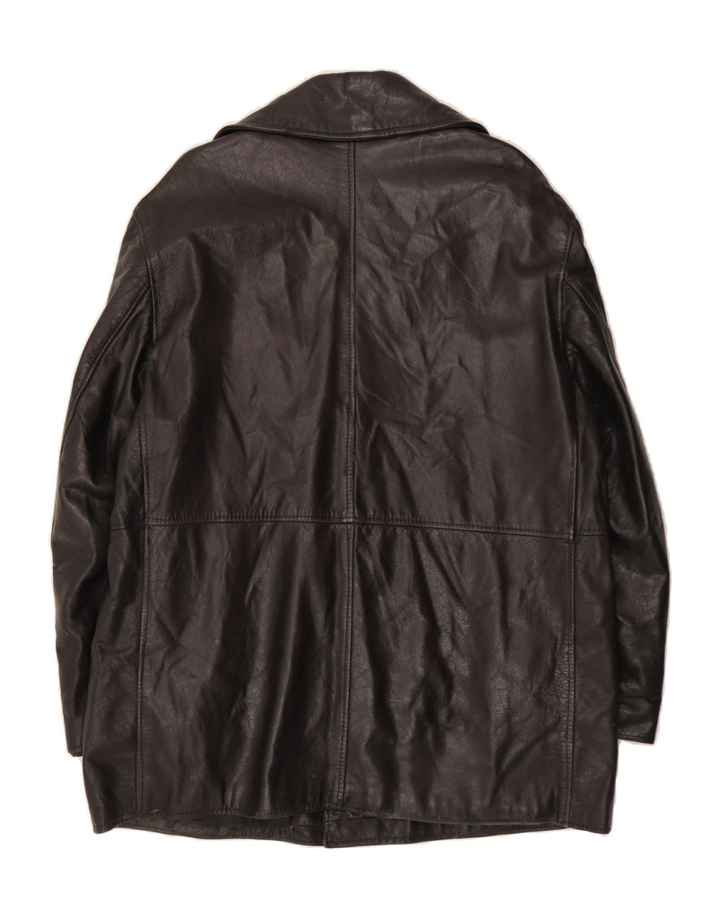 VINTAGE Mens Leather Jacket UK 38 Medium Black Leather Vintage Vintage and Second-Hand Vintage from Messina Hembry 